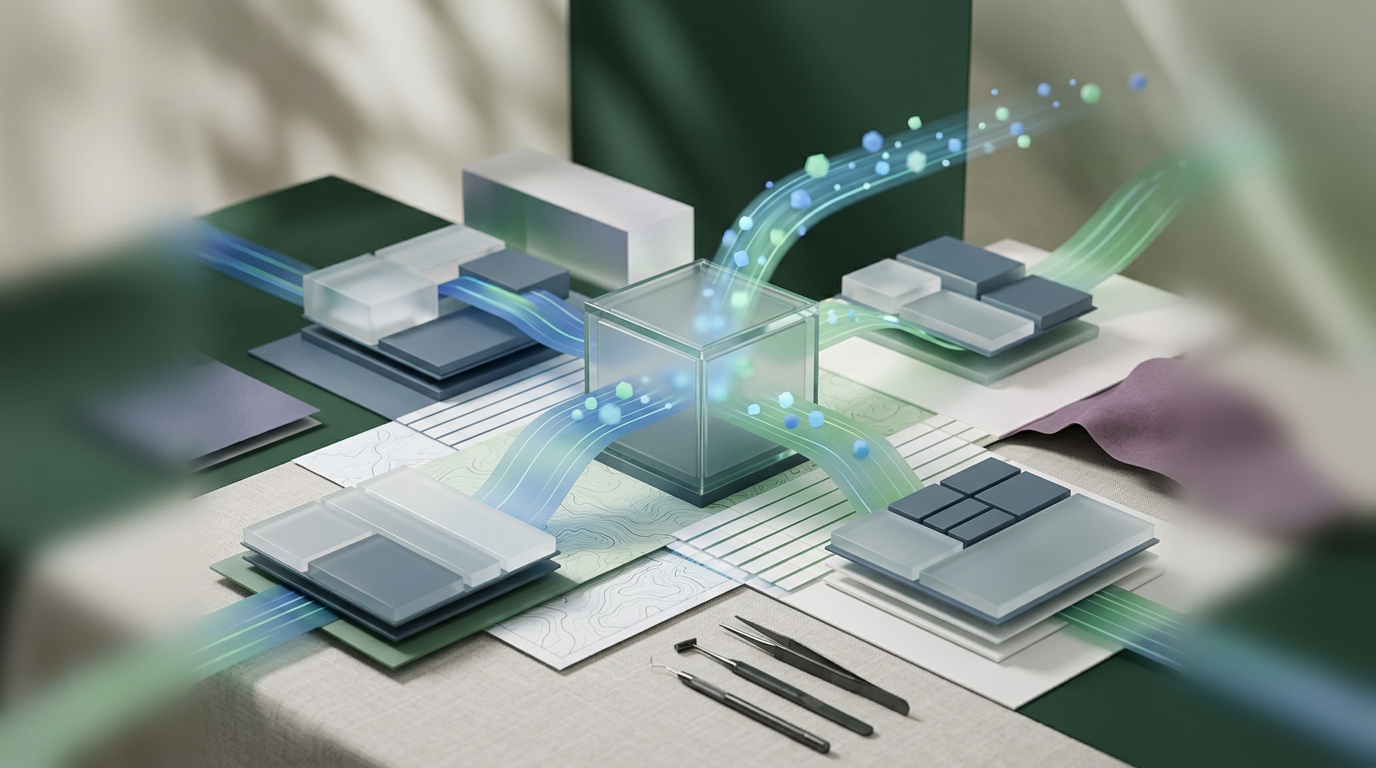 Abstract representation of data flowing into a CRM system