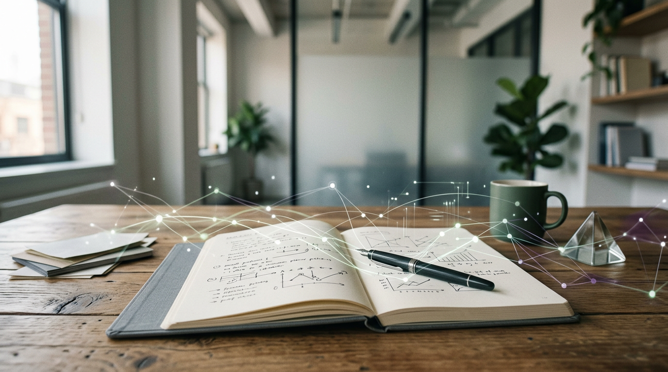 Digital network over workspace for AI content curation