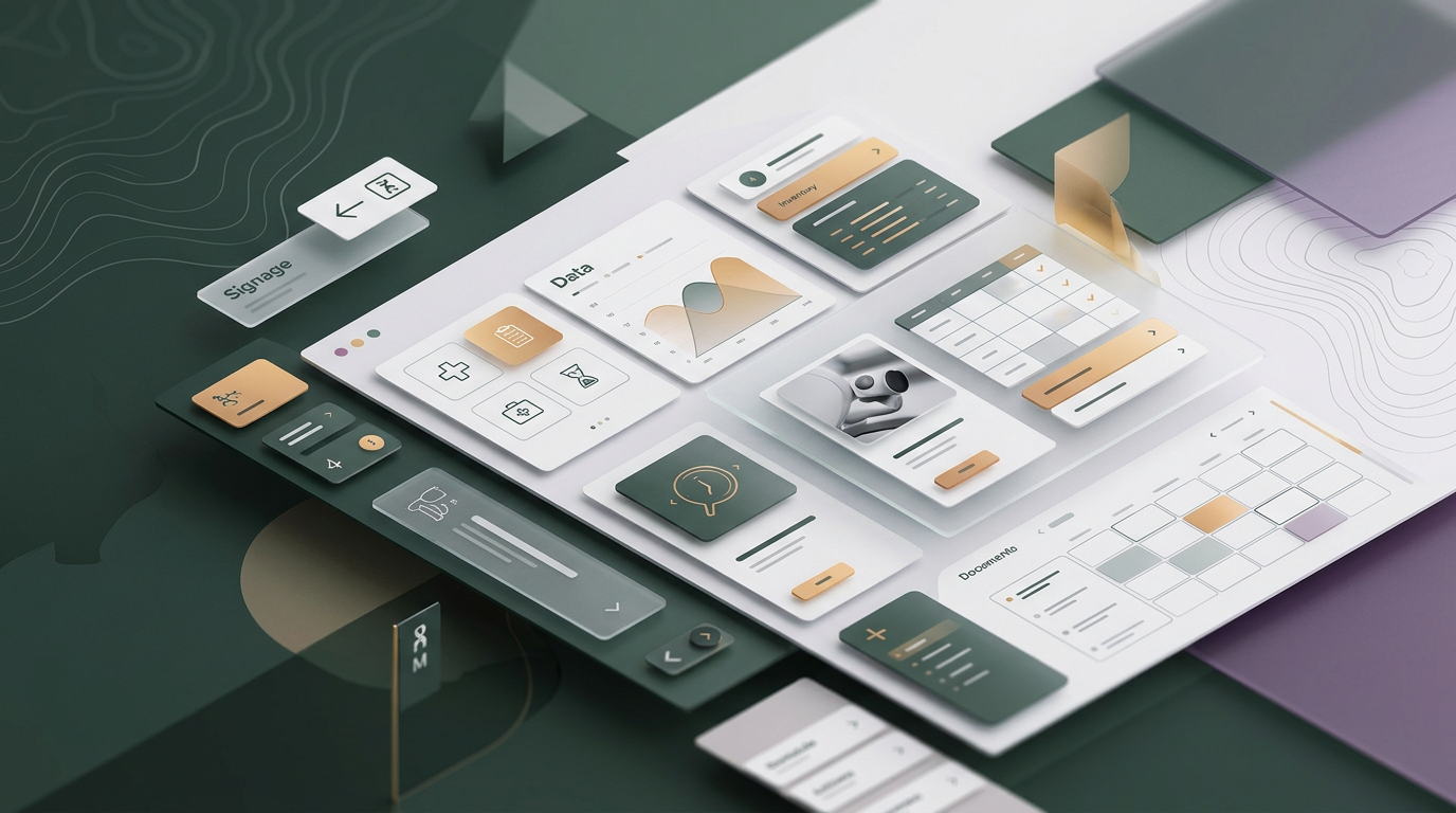 Minimalist dashboard interface displaying predictive supply metrics and data charts