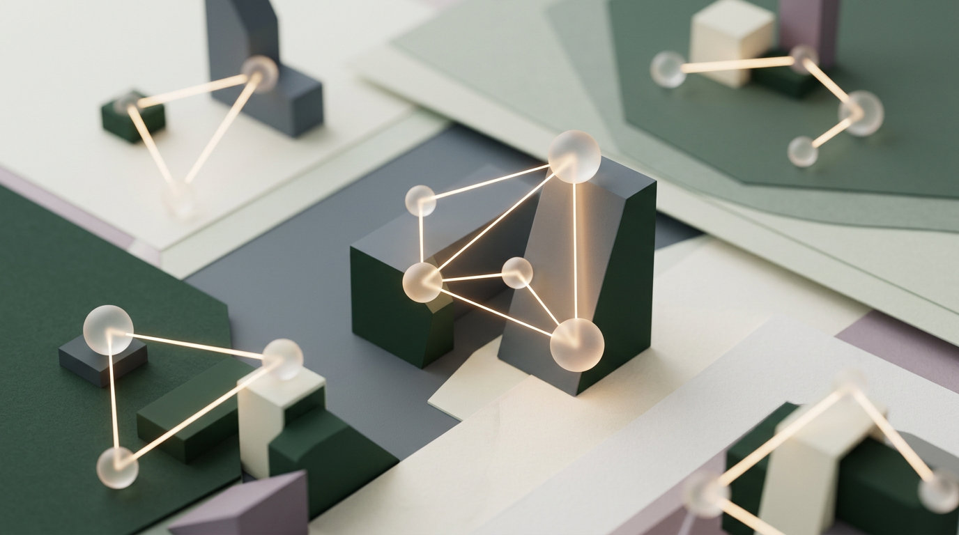 Abstract representation of defining brand voice with AI