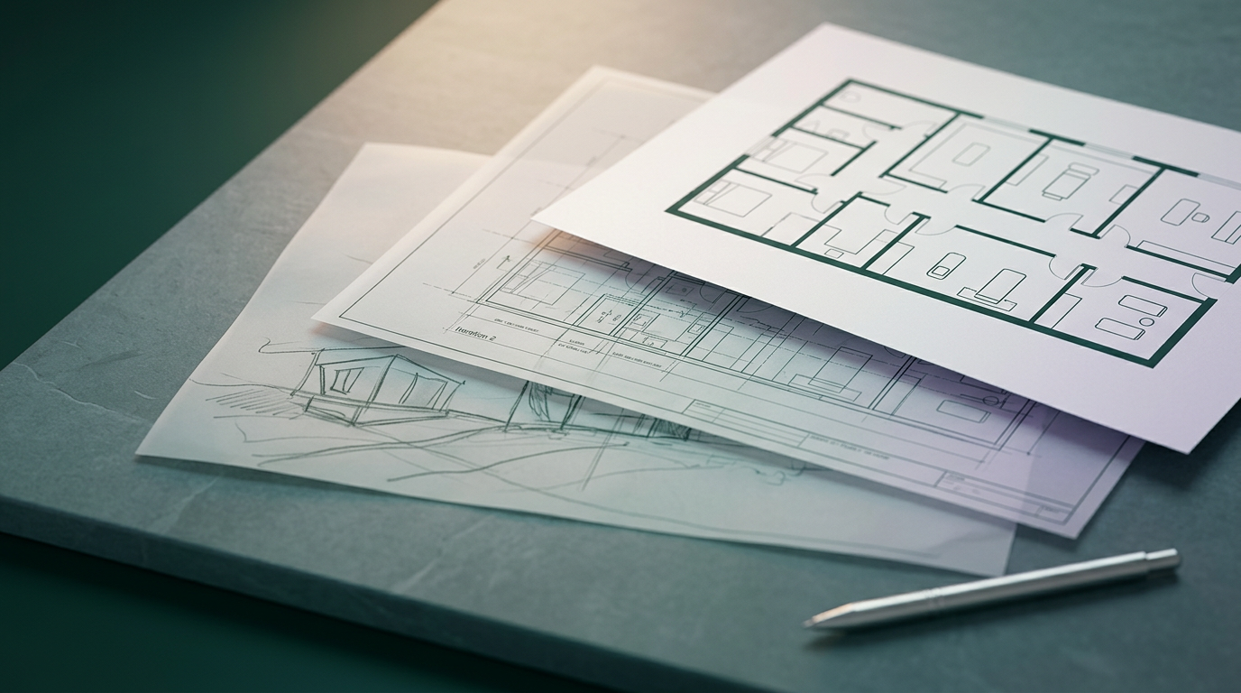 Symbolic image of iterative refinement with overlapping blueprints