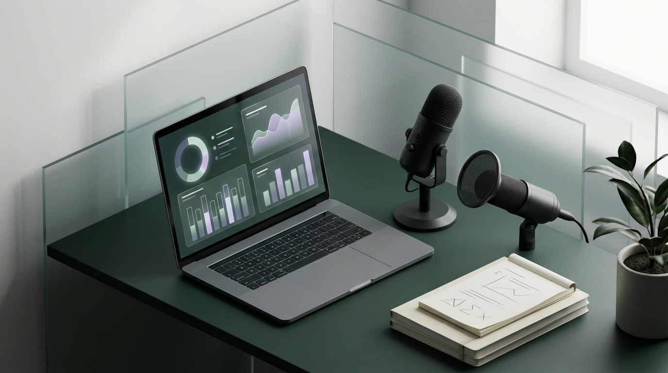 AI analysis of sales data on a laptop