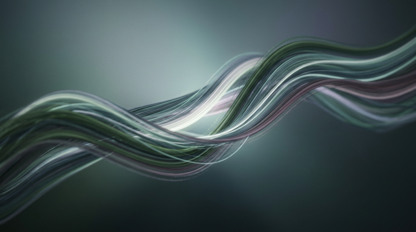 Abstract digital landscape representing data flow