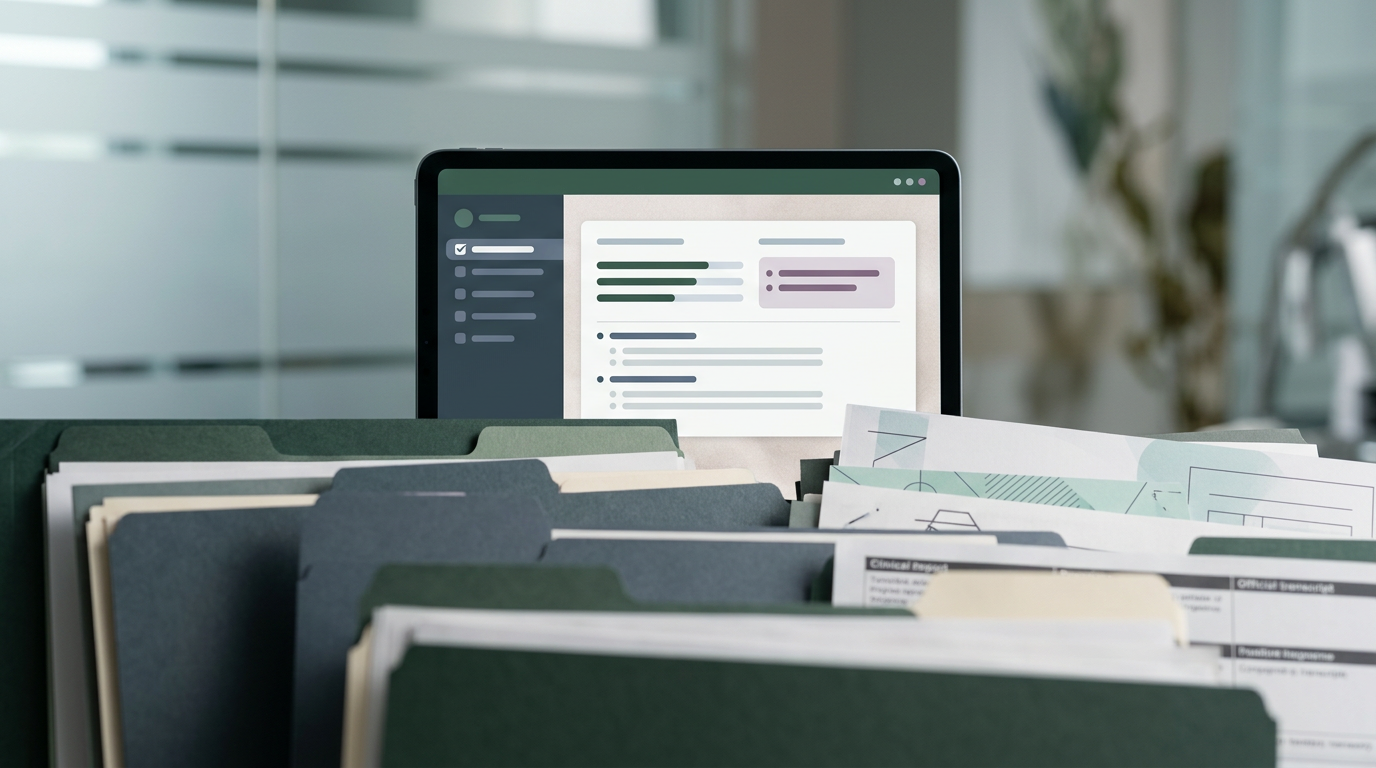 Digital checklist for healthcare compliance documents