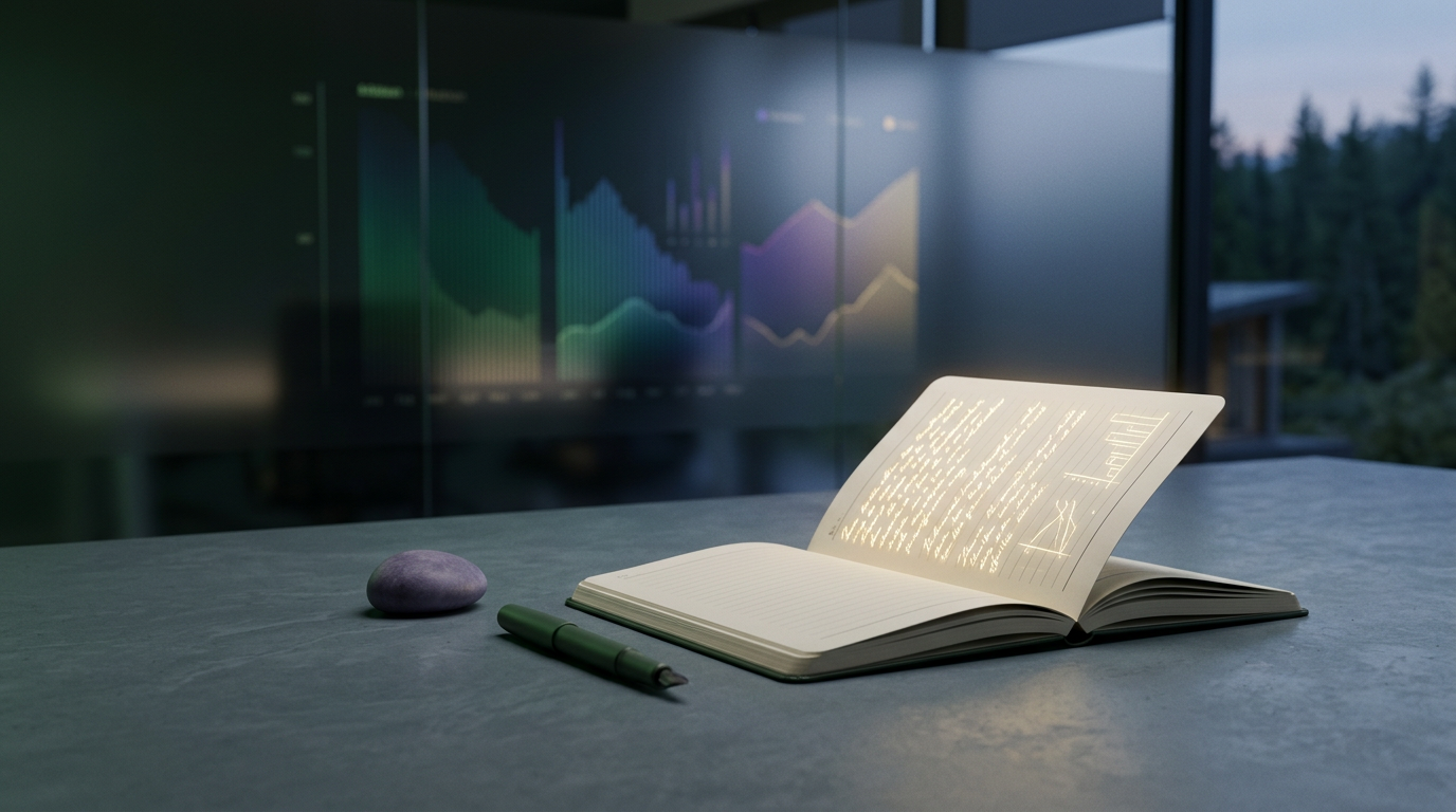 Abstract digital data visualization for content ideas
